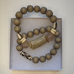 Natural Beaded Bracelet Set